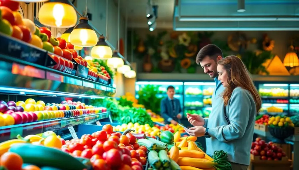 iluminacion led en comercios ahorro y mejor presentacion del producto electricistas en Madrid