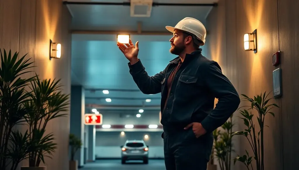 revision periodica de alumbrado de emergencia en portales y garajes electricistas en Madrid